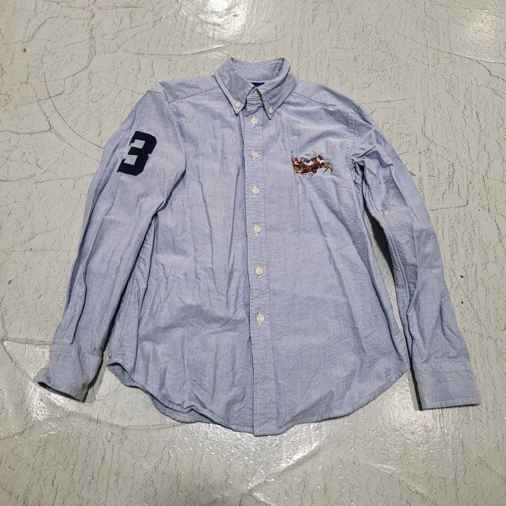 Polo Ralph Lauren Boys Big Multi Logo Button Down...Size S